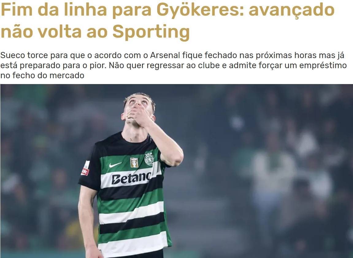 皇冠信用網平台出租_葡媒:约克雷斯已决定皇冠信用網平台出租,无论是否转会阿森纳,都不会再为葡体效力